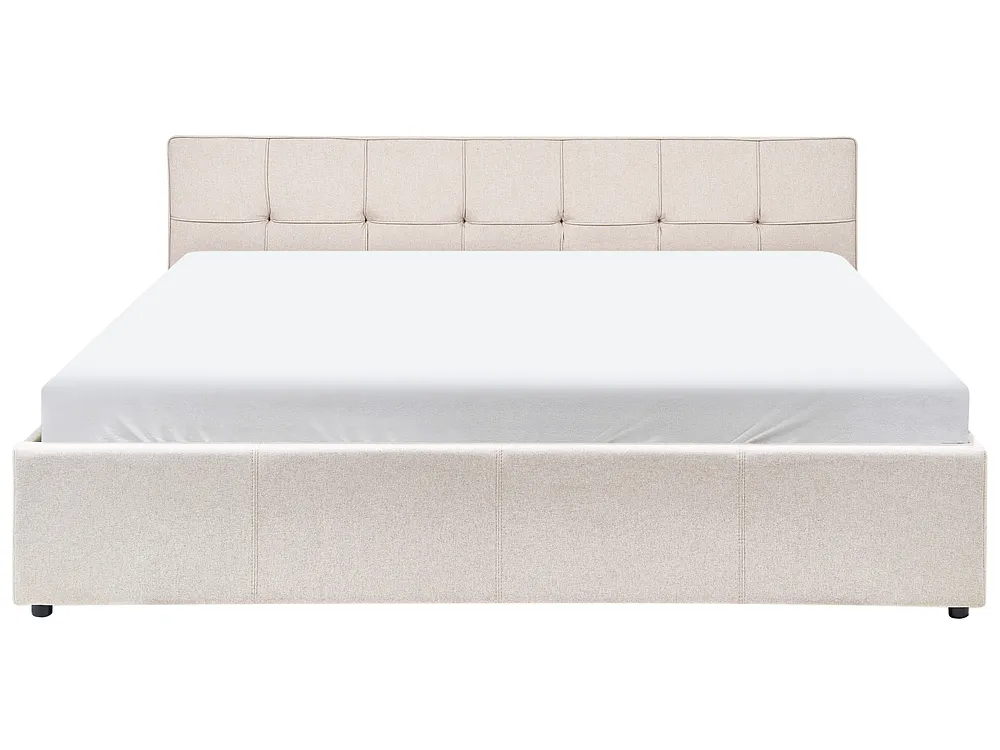 Seng med oppbevaring LAURESSES Lys beige 180 x 200 cm_1153523