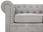 Sohvaryhmä 4-istuttava CHESTERFIELD Kangas Vaaleanharmaa_797125