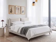 Bed Corduroy MELLE 180 x 200 cm (EU Super King) Light Beige_1117015