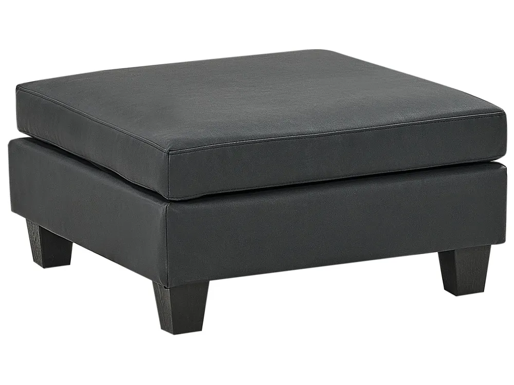 Ottoman UNSTAD Faux Leather Black