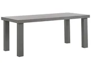 Garden Dining Set with Benches and Stools 6 Seater TARANTO Concrete Grey_775882