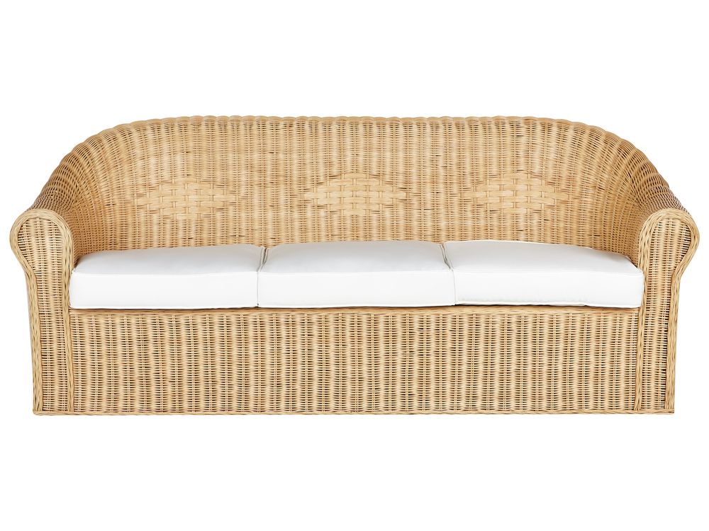 Hagesofa 3-seter LIVADEIA Rotting Naturlig
