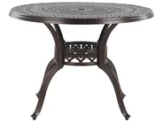 Garden Dining Table SALENTO 102 cm 102 cm Metal Dark Brown_765553
