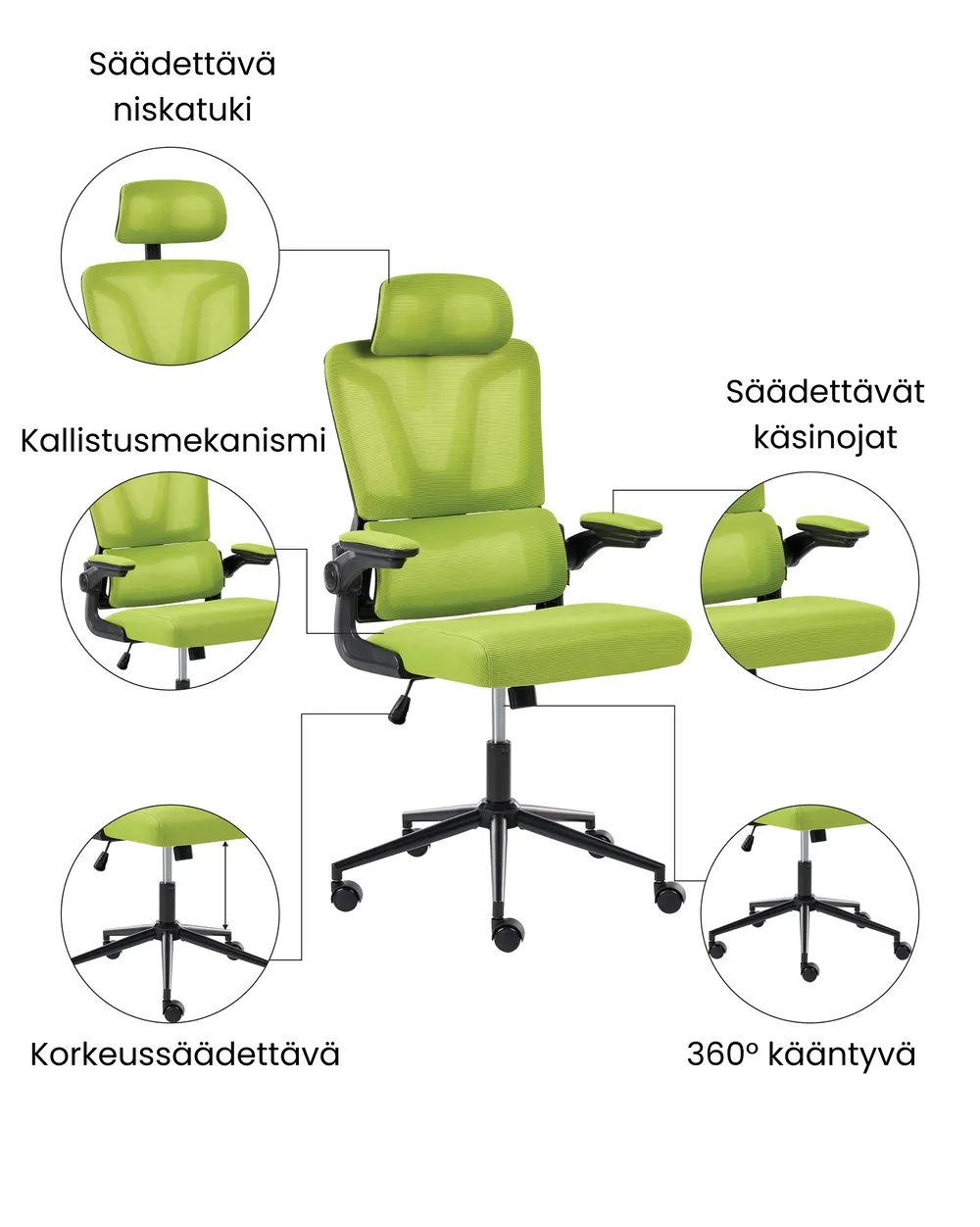 Toimistotuoli KRYOS Limenvihreä_1074216