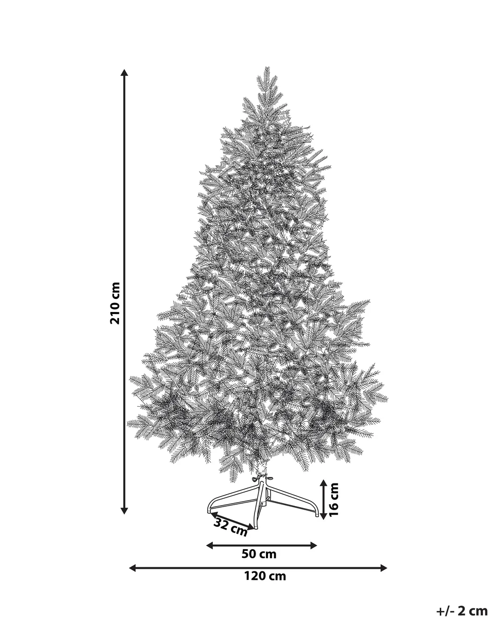 Artificial Snowy Christmas Tree LED TATLOW 210 cm Green_813198