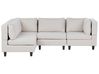 Modular Corner Sofa 4 Seater UNSTAD Fabric Light Beige Right Hand