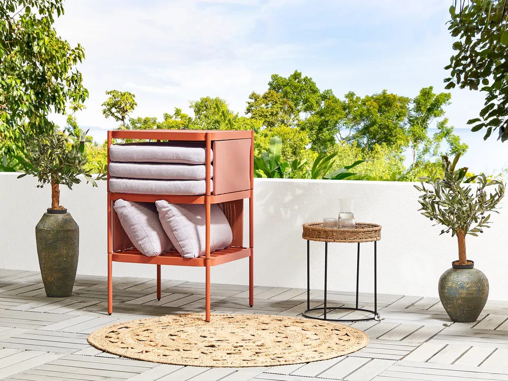 Loungesett til hagen med bord 2-seters TERRACINA Metall Oransje_826666