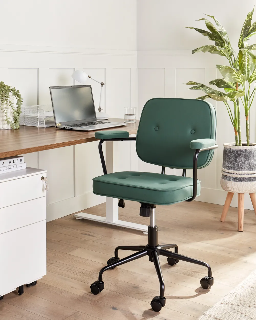 Desk Chair PAWNEE Fabric Dark Green_851787