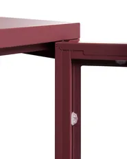 Vitriinisenkki NEWPORT 115 cm Metalli Tummanpunainen_958001