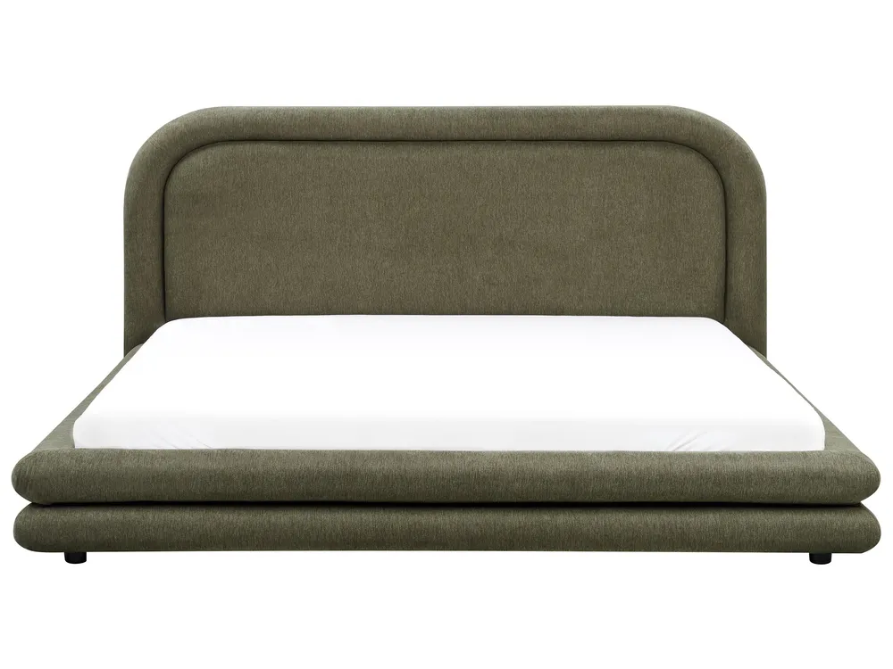 Bed Faux Linen LAVARDENS 180 x 200 cm (EU Super King) Green_970999
