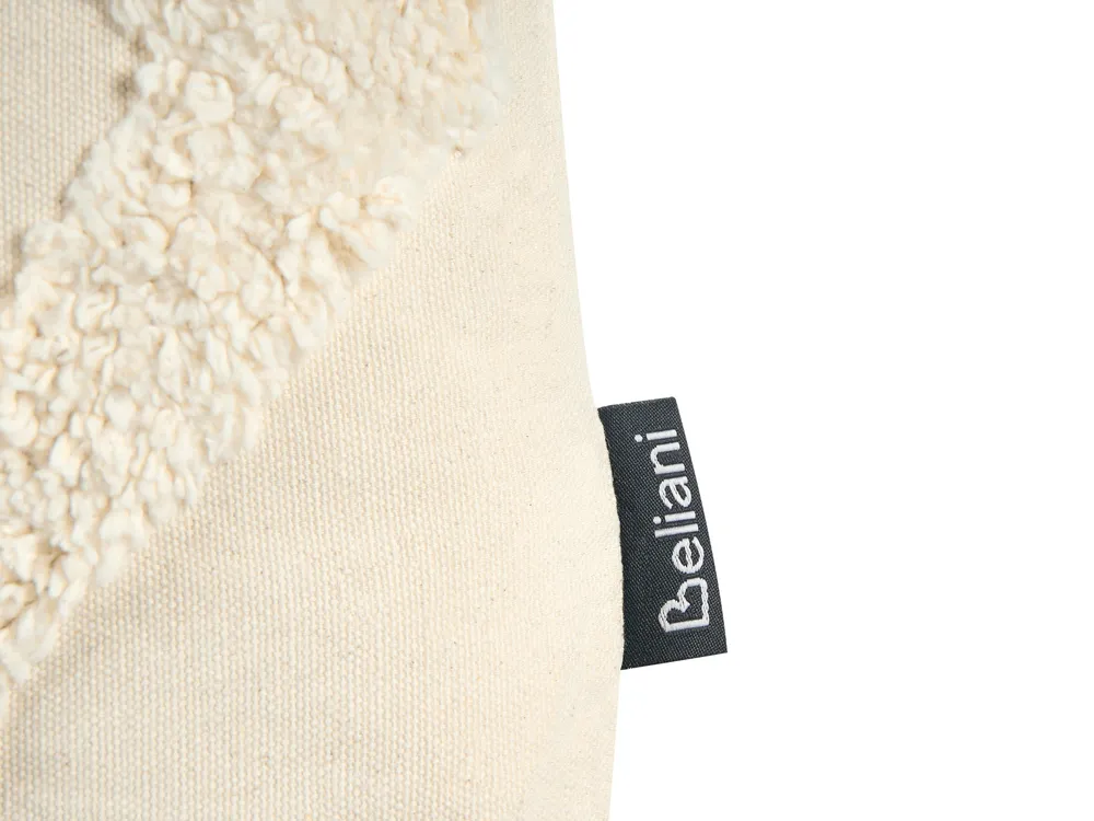 Set med 2 prydnadskuddar CERINTHE 40 x 60 cm Bomull Ljusbeige Chevrontryck_835175