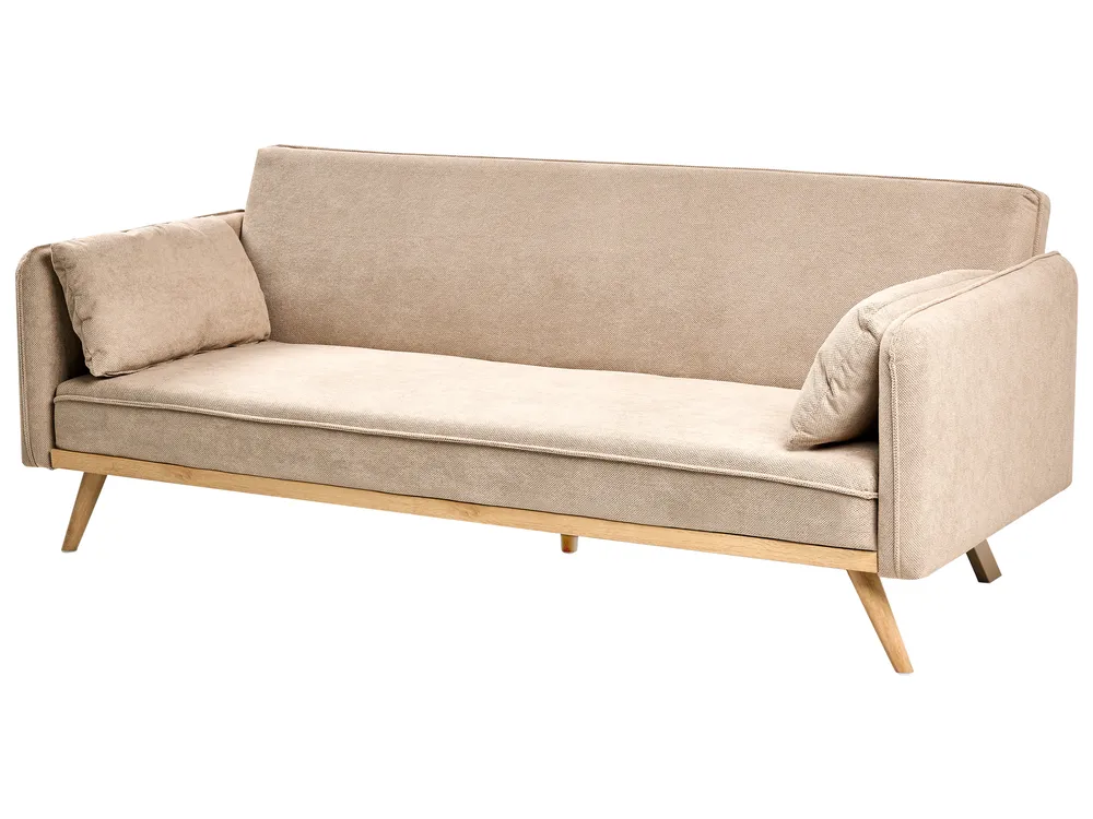 Sofa Bed ASAA Fabric Light Brown_993789