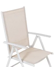 Set of 6 Garden Chairs CATANIA Metal Beige_884055