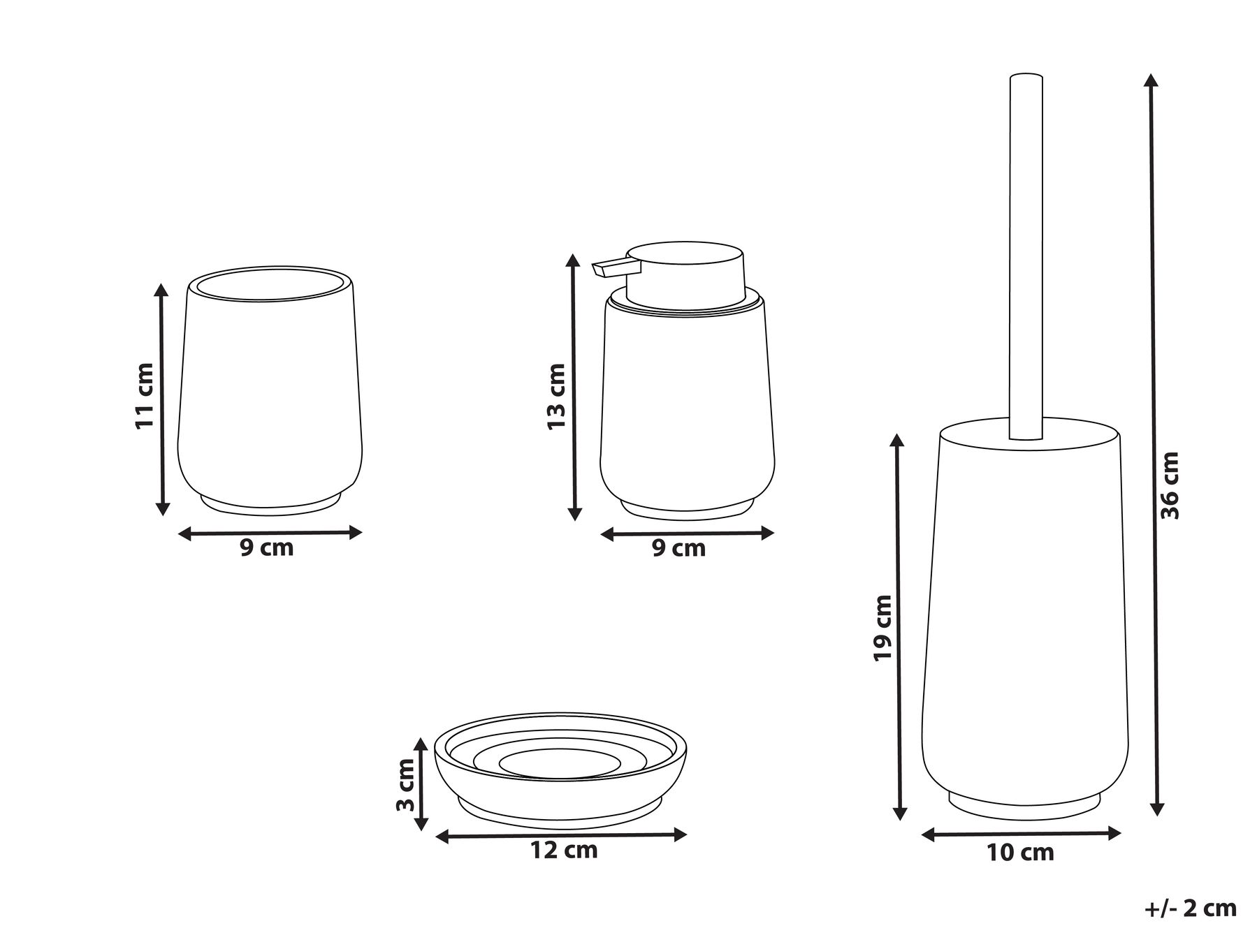 4-Piece Bathroom Accessories Set SUCHES Black_996530