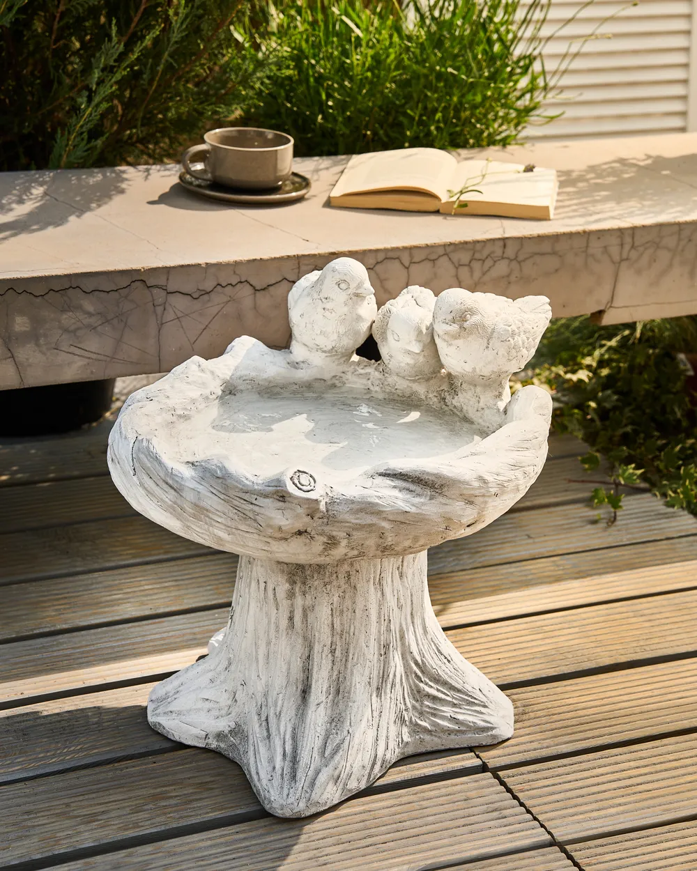 Bird Bath JEZZA Bird Grey