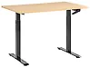Manuellt höj- och sänkbart skrivbord DESTINES 120 cm x 72 cm Svart/ Ljusbrun