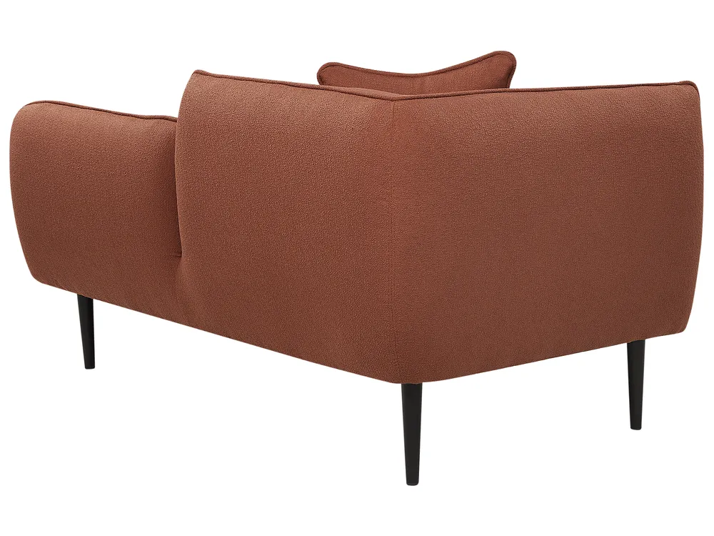Left-Hand Chaise Longue CHEVANNES Boucle Dark Red_942268