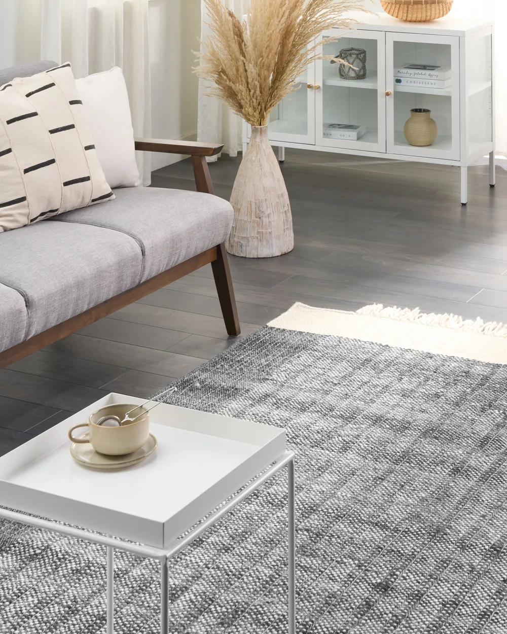 Rug ATLANTI Black 160 x 230 cm Wool