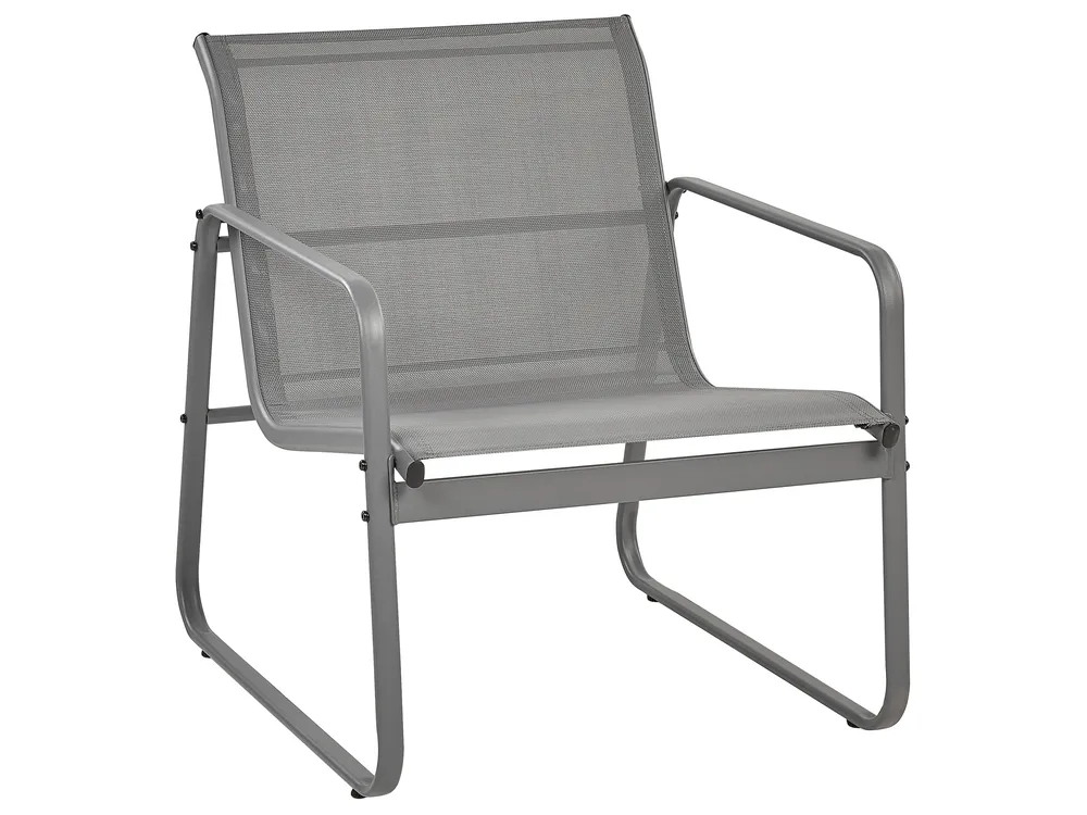 Garden Lounge Set with Table 4 Seater BARREA Metal Grey_921805