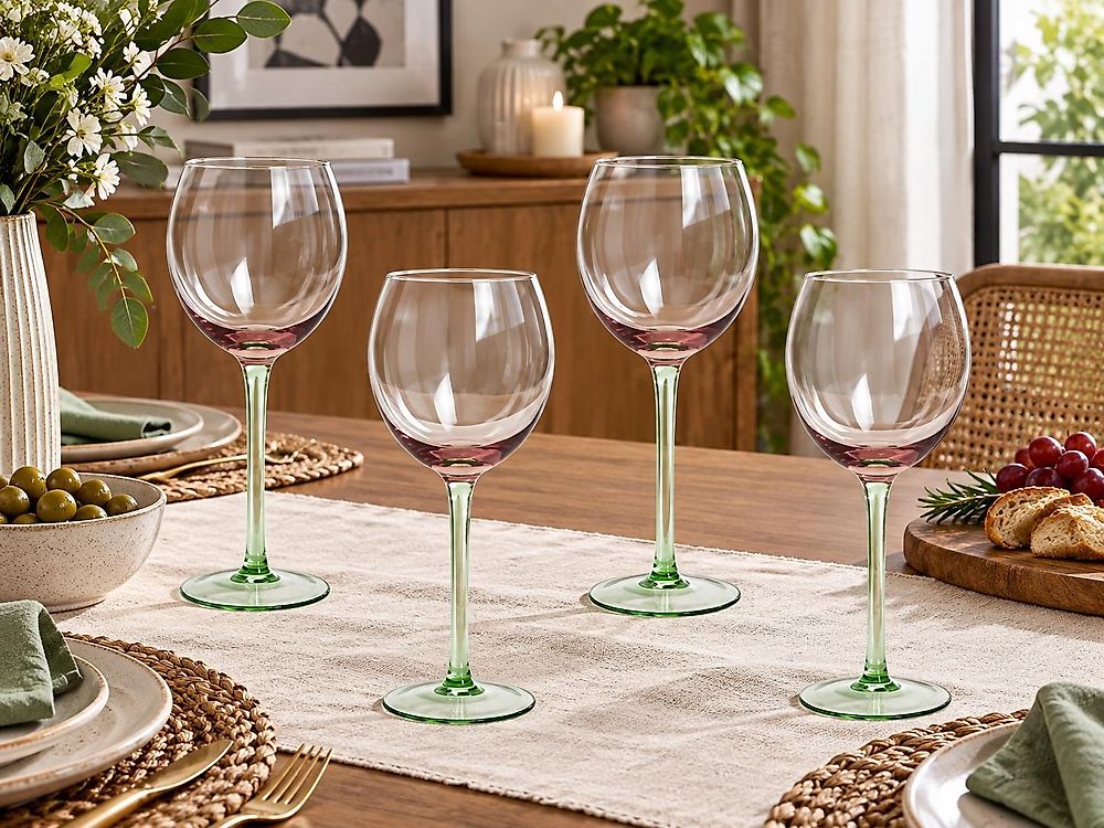 Sett med 4 vinglass DIOPSIDE 360 ml Rosa