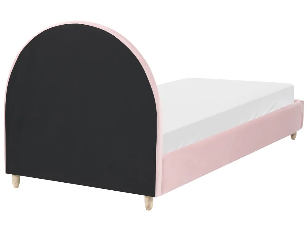 Lastensänky Sateenkaari Sametti LANDEILLAU 90 x 200 cm Vaaleanpunainen_984260