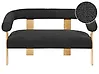 Sofa 2 Seater ILBRO Boucle Black/ Light Brown