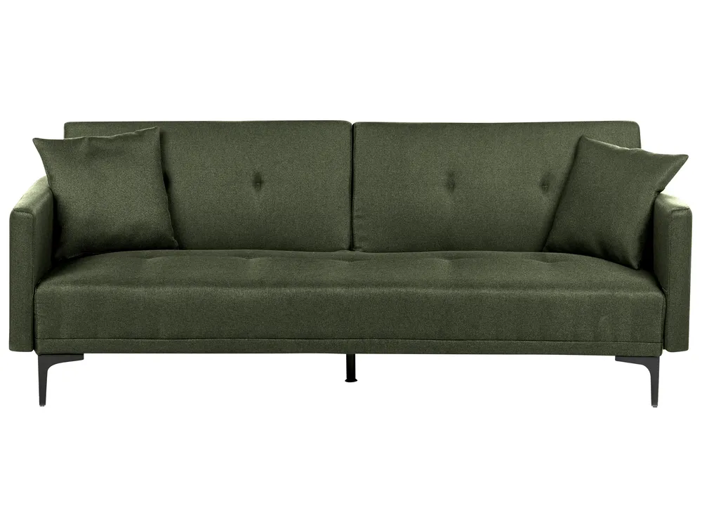 Sofa Bed 3 Seater LUCAN Fabric Green