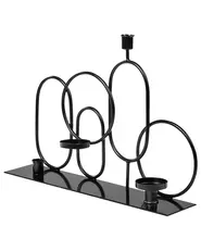 Candle Holder COBH 30 cm Metal Black_995138