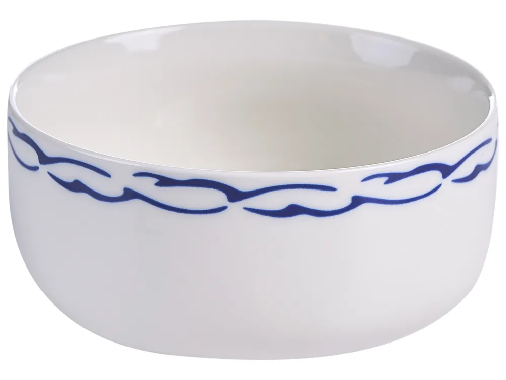 Set med 24 matserviser AMCHUR Porslin Vit/ Blå_1063958