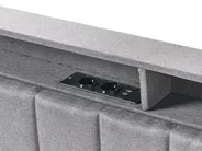 Bed with LED BEAULIEU Fabric Dark Grey 180 x 200 cm (EU Super King) with USB Port with Storage_993592