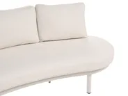 Garden Sofa 6 Seater ORIOLO with Tables Metal Light Beige_1125419