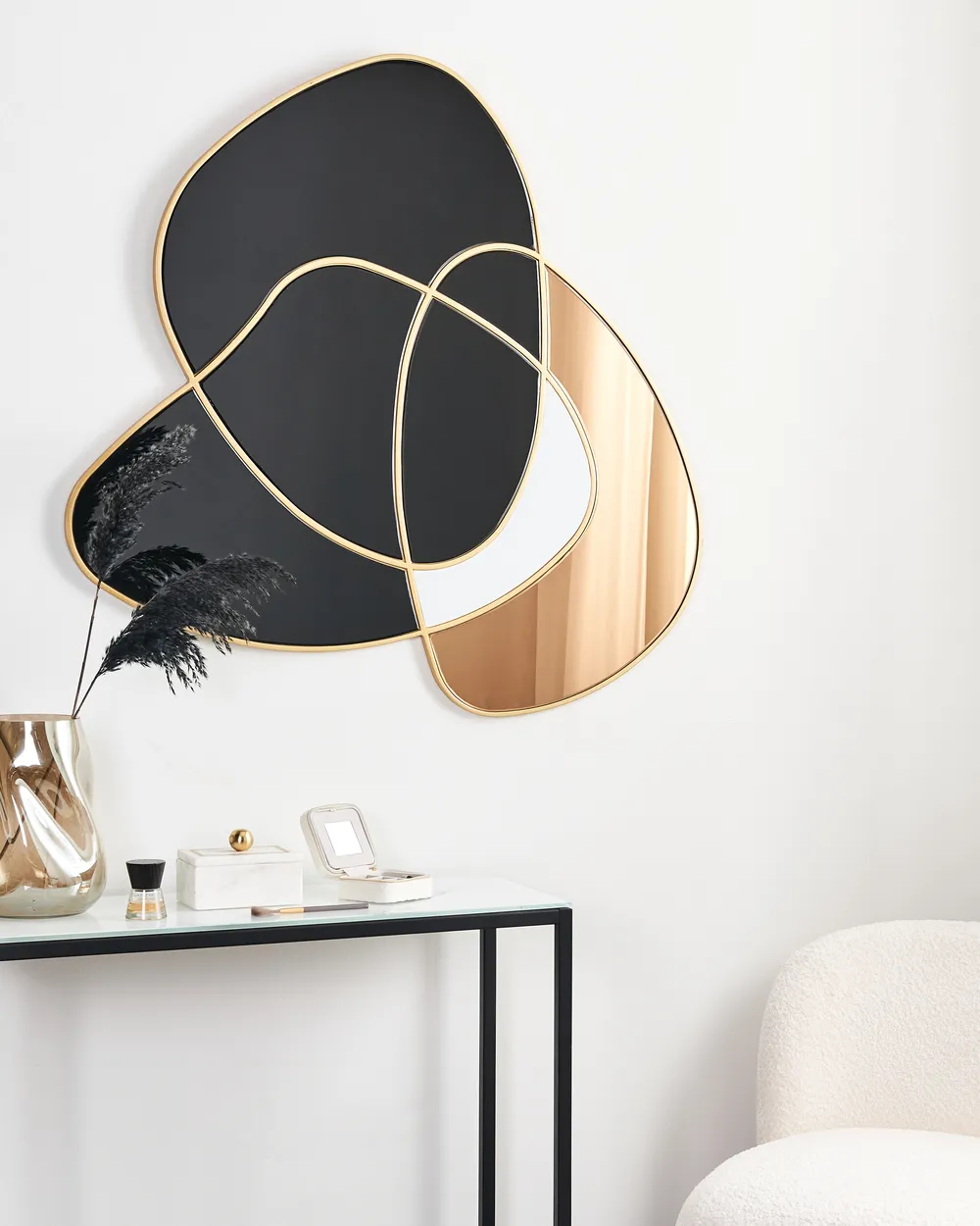 Wall Mirror TAILLY 99 cm 89 cm Black