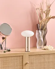 Trådlös LED-bordslampa BUAYAN med dimmer Metall Guld_955275