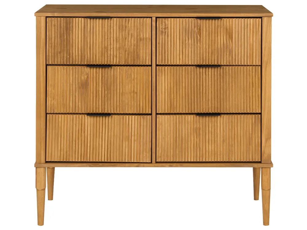 Bedroom Set Pine Wood AMBAZAC 160 x 200 cm (EU King Size) Light Brown_1118980