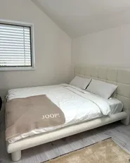 Säng med lamellram Bouclé CRESSAT 180 x 200 cm Off-White_1047908