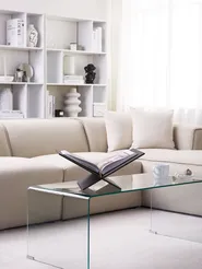 Coffee Table KENDALL Tempered Glass Transparent_820058