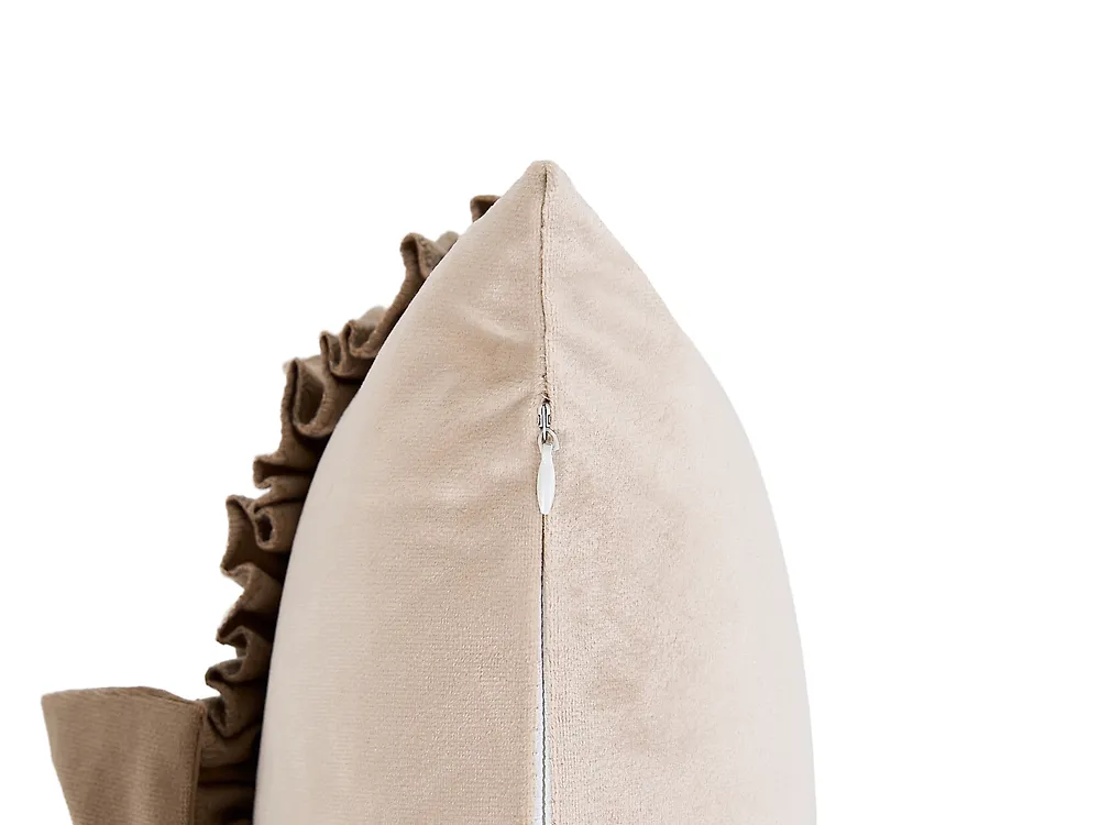 Koristetyynysetti 2 kpl BELLE 30 x 50 cm Sametti Vaaleanbeige Hillitty_1168726