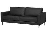 Sofa 3 Seater SAVALEN Leather Black_723694