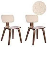 Set of 2 Dining Chairs LUCINDA Wood Dark Brown