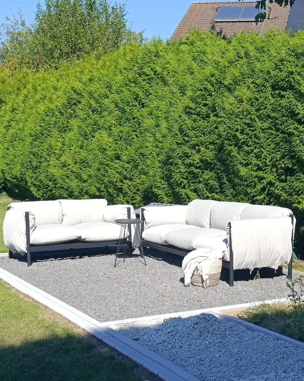 Garden Sofa Set 5 Seater ESPERIA Metal Grey_1018229