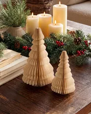 Set med 2 figuriner SKJOMA 15/20 cm Julgran Beige_1115188