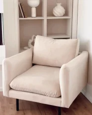 Armchair VINTERBRO Velvet Light Beige_975272