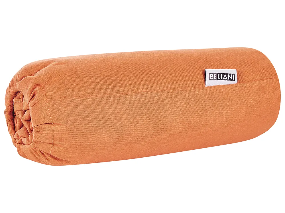 Fitted Sheet JANBU 90 x 200 cm Cotton Orange_845919