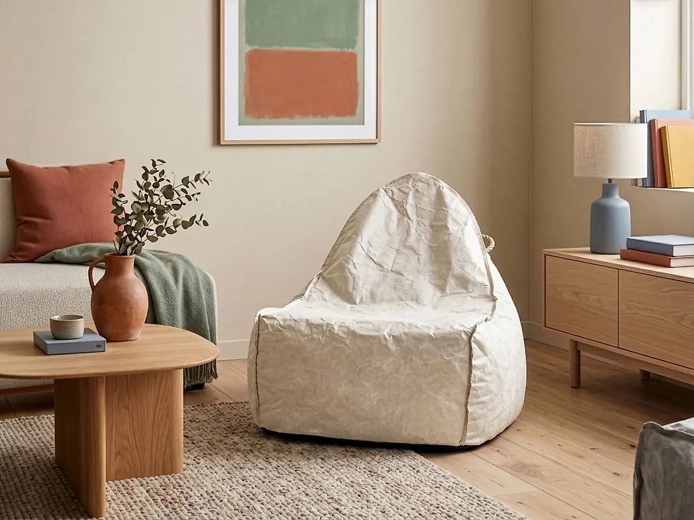 Säkkituoli 200 L DROP 63 cm 75 cm Vaaleanbeige_1177346