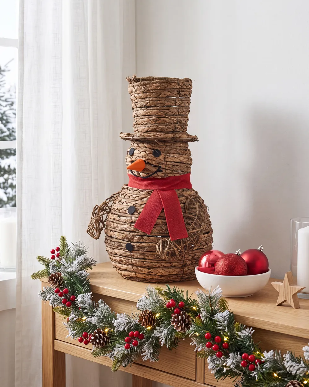 Christmas Decoration LED OLAFSVIK 52 cm Snowman Natural_1015298