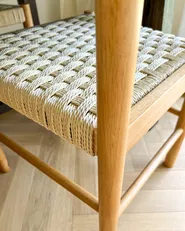 Set med 2 matstolar EAGAN Trä Ljusbrun/ Beige_1005577