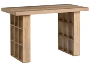 Skrivbord ELURA 120 cm 60 cm med hyllor Ljusbrun_1092000