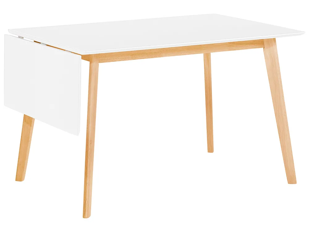 Extending Dining Table MEDIO White 120/155 cm 80 cm_808650