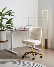 Desk Chair GRANBY Boucle Off-White_1005385