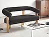 Sofa 2 Seater ILBRO Boucle Black/ Light Brown